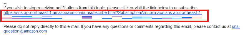 unsubscribe link