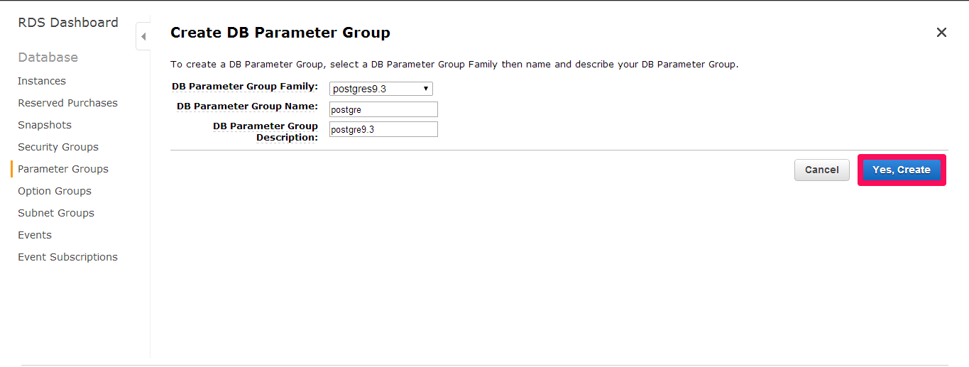 DB Parameter Group